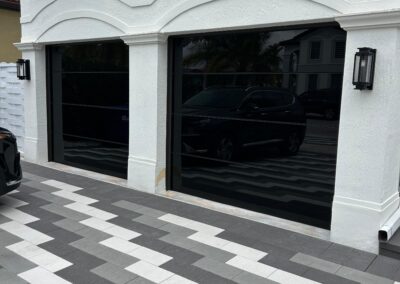 frameless garage door