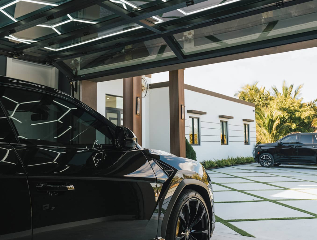 Insulated Glass Garage Doors for Florida Homes