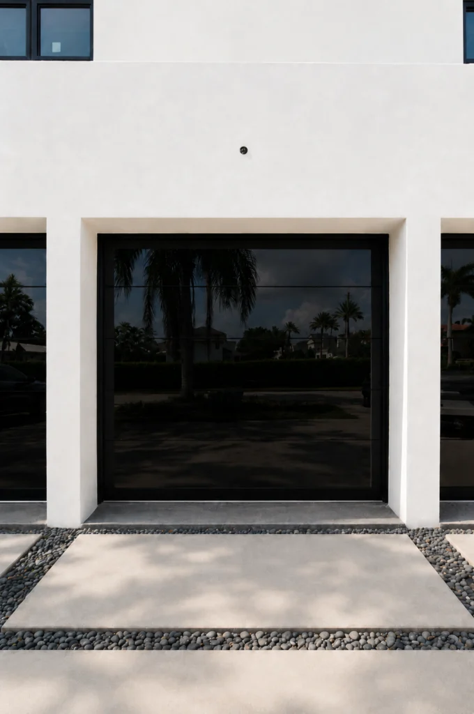 Close view of a Dubai Frameless black mirror glass face